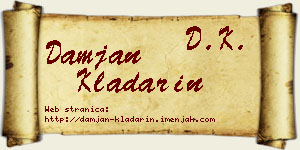 Damjan Kladarin vizit kartica